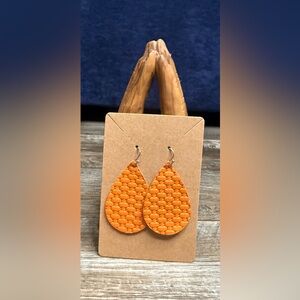 Orange Teardrop Earrings